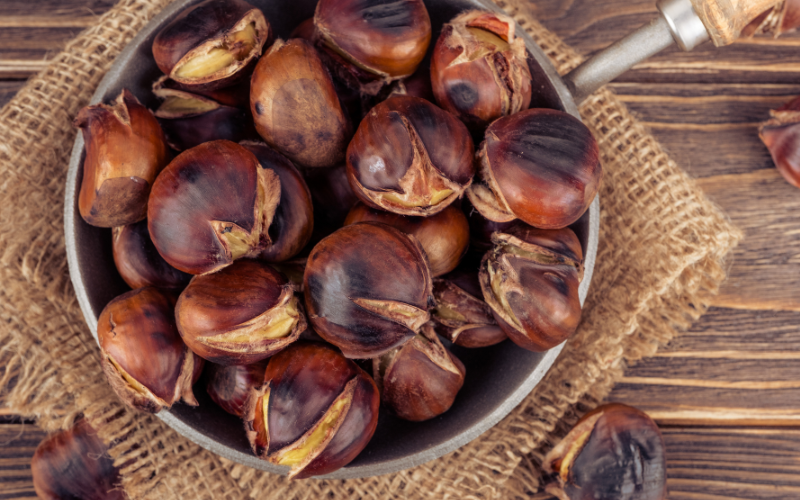 栗ご飯用の栗の下処理（切り込み〜皮むき）